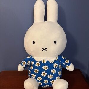 20” NWT Miffy Plush in blue flower dress bunny